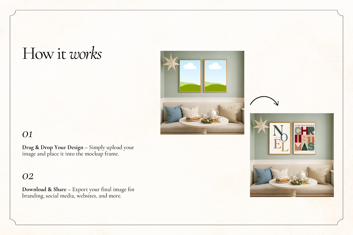 45 Christmas Frame Canva Mockups, a Household Mockup by Matisse Studio (Photo 4 of 9)