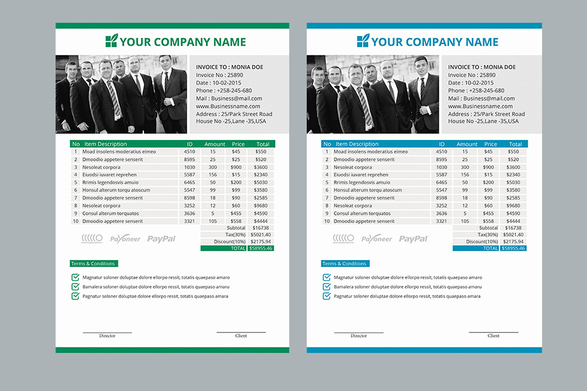 Business Invoice Bill Paper, a Stationery Template by Design_Fx (Photo 1 of 2)