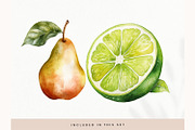 Watercolor Fruit Clipart, Fresh PNG, a Decorative Illustration by illuztrate (Thumbnail 12 of 13)