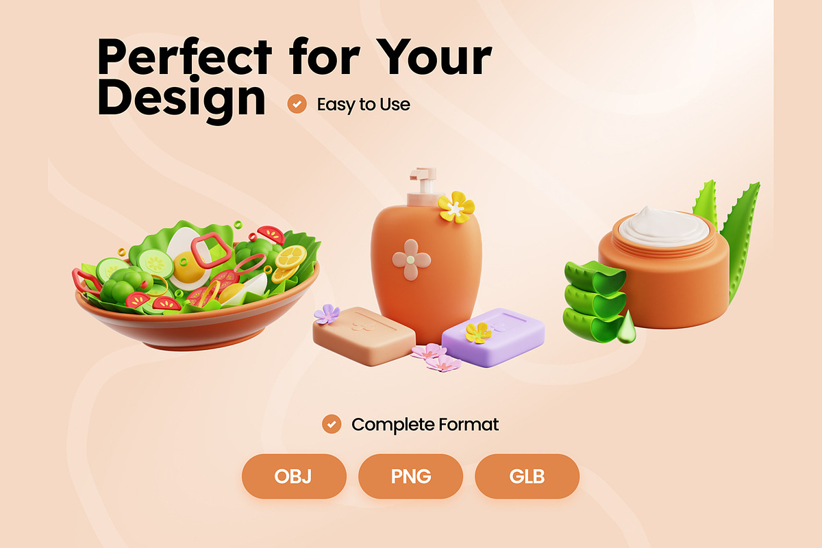 Beauty Spa 3D Icons, an Object 3D Model by Rakata Studio (Photo 4 of 7)