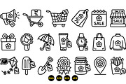 Retail Sale Outline Icons Set, an Illustration by designvectx (Thumbnail 3 of 3)