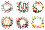 Coquette Summer Frame Clipart Bundle, an Illustration by DreamPrint404 (Thumbnail 4 of 4)