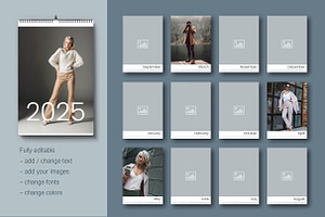 2025 Wall Calendar InDesign Template