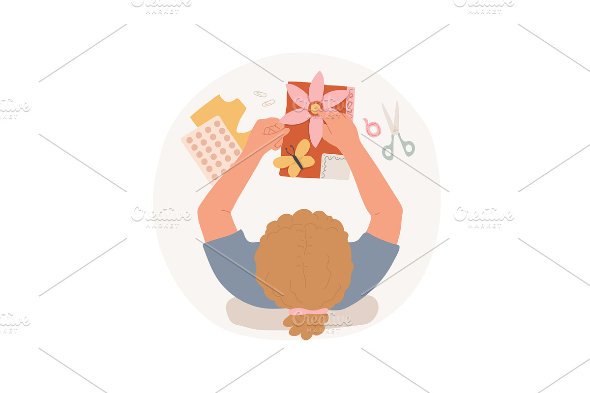 Handmade crafts isolated cartoon, a Person Illustration by Visual Generation
