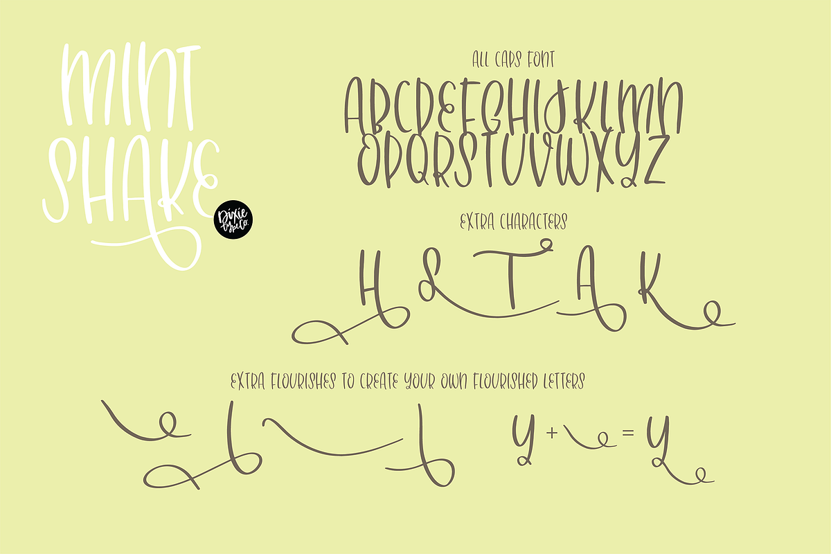 MINT SHAKE a Stylish Font preview 6