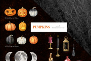 Halloween Horror Clipart, a Decorative Illustration by Julia M. Watercolor (Thumbnail 7 of 9)