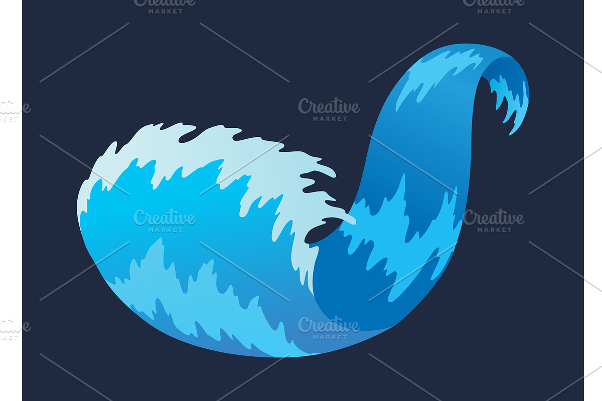 Water splashe. Fluid flow, an Illustration by Things for designers