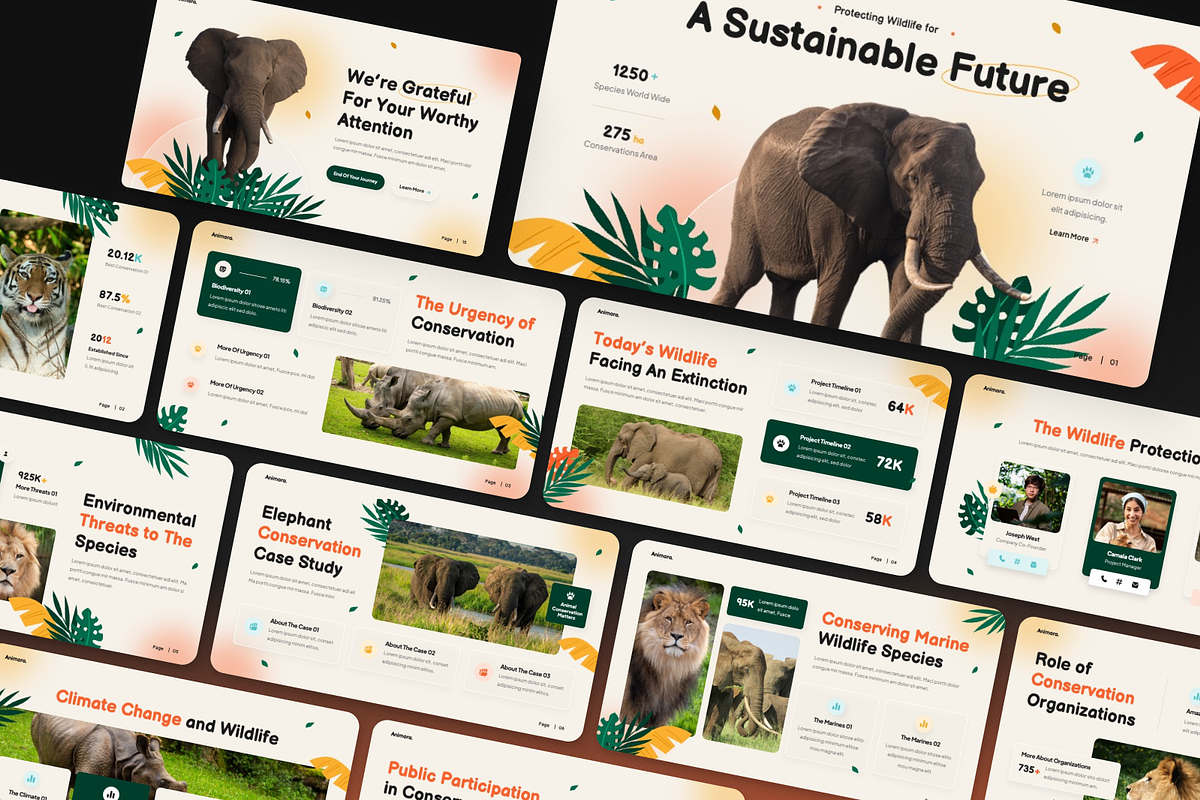 Animal Conservation Google Slides, a Presentation Template by Annora Studio (Photo 7 of 7)