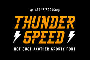 Thunderspeed | Sporty and Futuristic, a Serif Font by Tigadestd Type (Thumbnail 1 of 7)