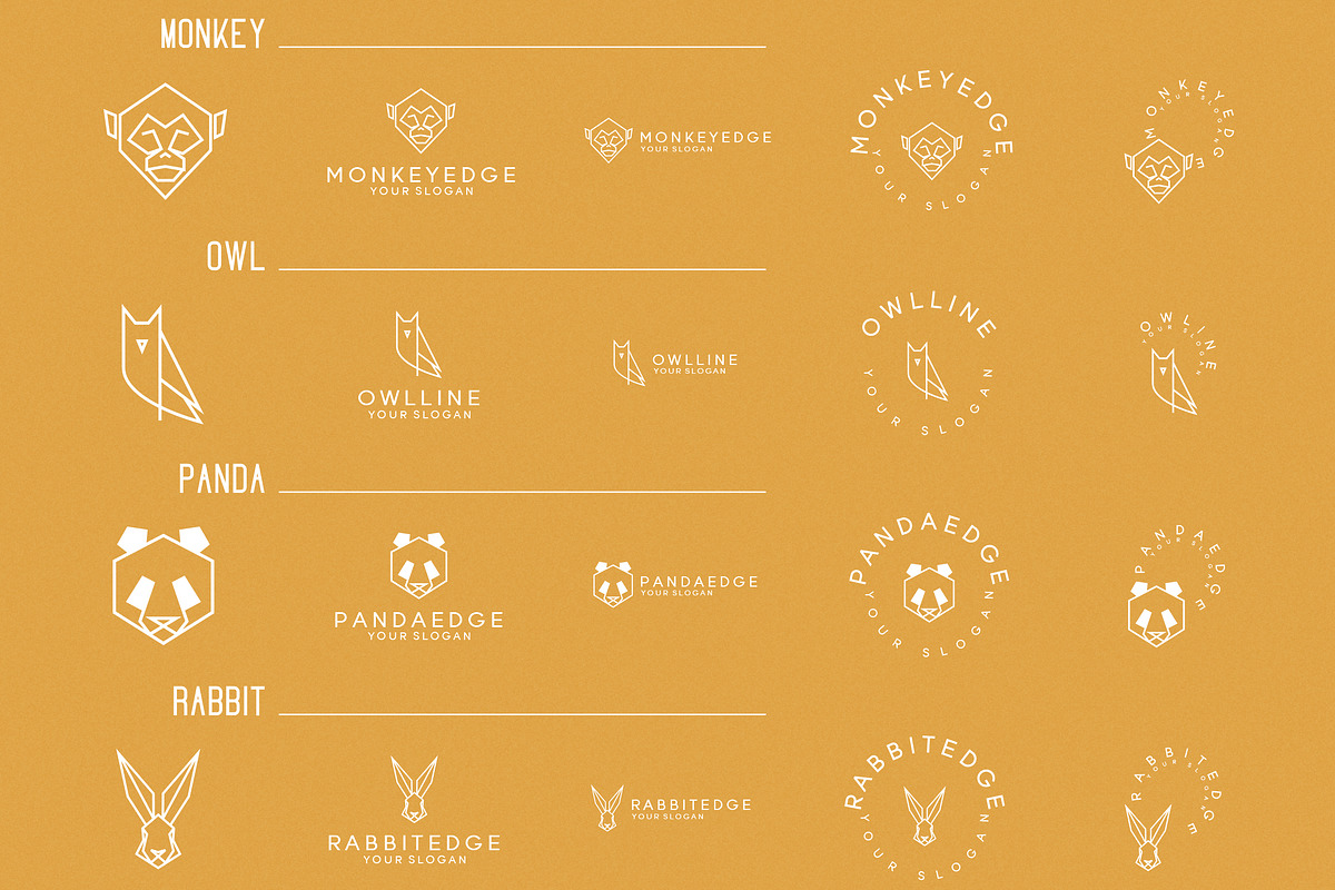 116 Geometric Animal Logos -30%, a Branding & Logo Template by VP Fonts (Photo 9 of 11)