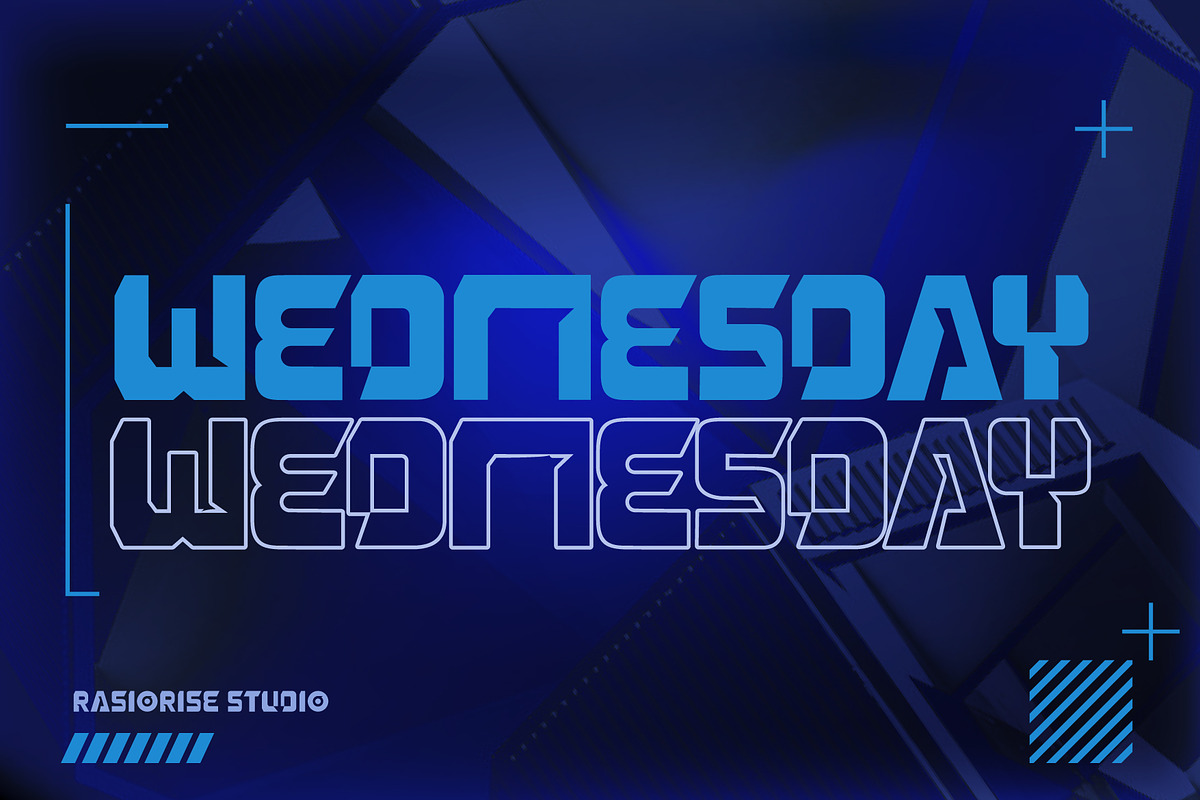 Orioonic a Futuristic Font, a Sans Serif Font by Rasiorise Studio (Photo 8 of 9)
