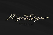 Right Sign - Handwritten Signature, a Handwritten Font by Bale Type (Thumbnail 1 of 9)