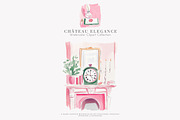 chateau clipart french illustration, a Decorative Illustration by Patishop Art (Thumbnail 4 of 10)