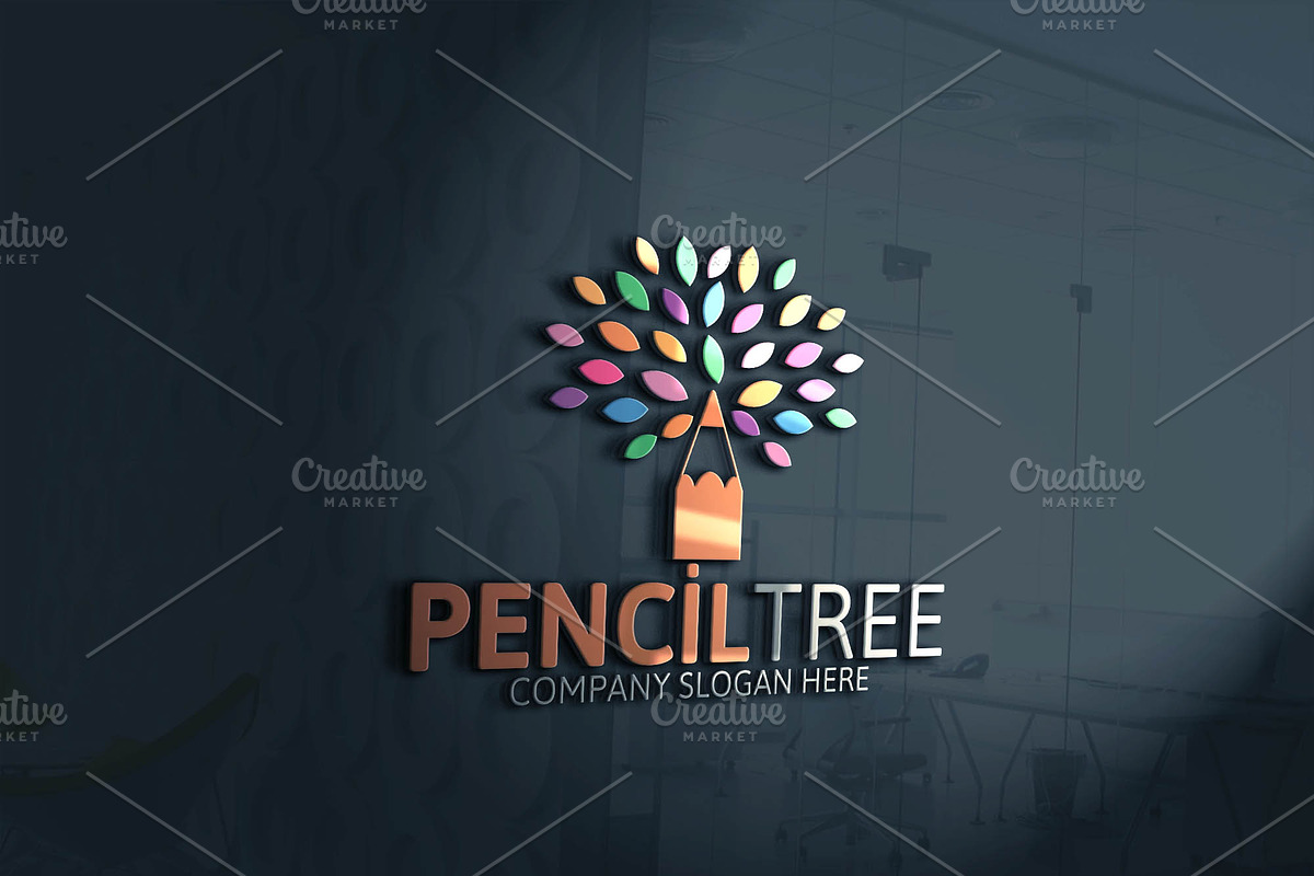 Pencil Tree Logo, a Branding & Logo Template by Josuf Media (Photo 2 of 6)