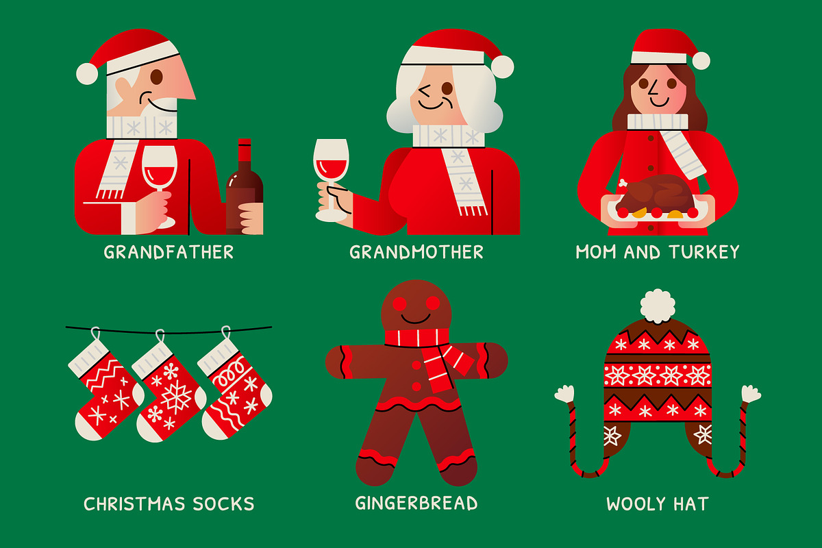 66 Christmas Design Elements, a Food Illustration by monkik (Photo 11 of 16)