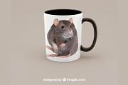 Watercolor realistic rats clipart, an Animal Illustration by ArtfulStudio (Thumbnail 8 of 9)