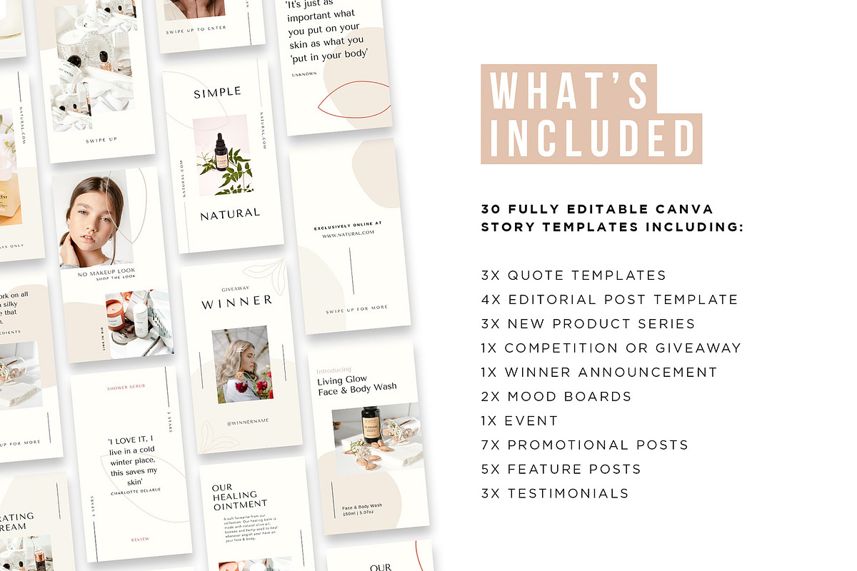 Natural Instagram Story Posts, a Social Media Template by Cultive Creative (Photo 2 of 9)