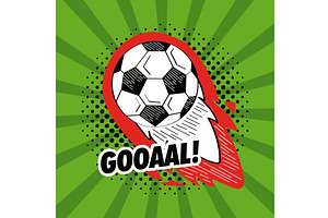 soccer balloon on fire, a Sport Illustration by studiogstock