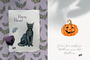 Halloween watercolor collection, a Decorative Illustration by CrystalinaShop (Thumbnail 11 of 16)