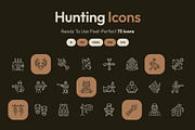Hunting Icon Art Set, an Outline Icon by Prosymbols (Thumbnail 1 of 7)