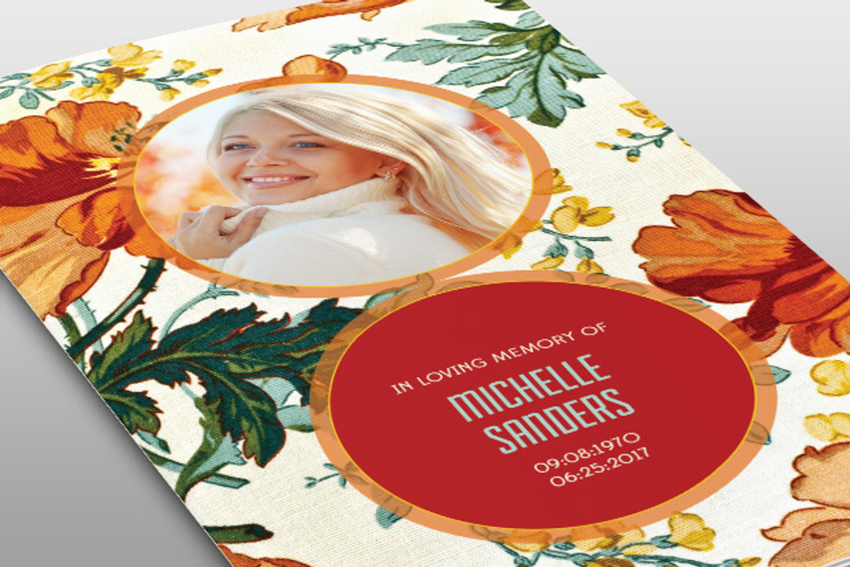 Floral Beauty Funeral Program, a Brochure Template by loswl (Photo 1 of 3)