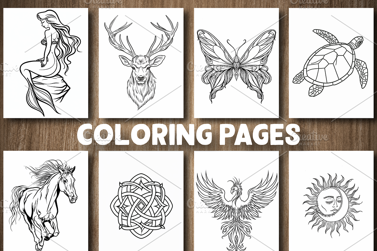 200 Tattoo Coloring Pages, a Decorative Illustration by Design Station (Photo 3 of 3)