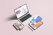 Multi Devices UI Website Mockup, a Wearable Device Mockup by My Code Std (Thumbnail 1 of 2)