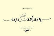 Eve Adam - Lovely Script Font, a Script Font by HIRO.std (Thumbnail 1 of 10)