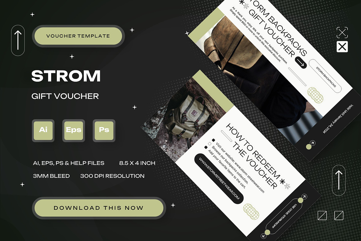 Strom - Gift Voucher, a Print Template by StreaksideStd (Photo 1 of 3)