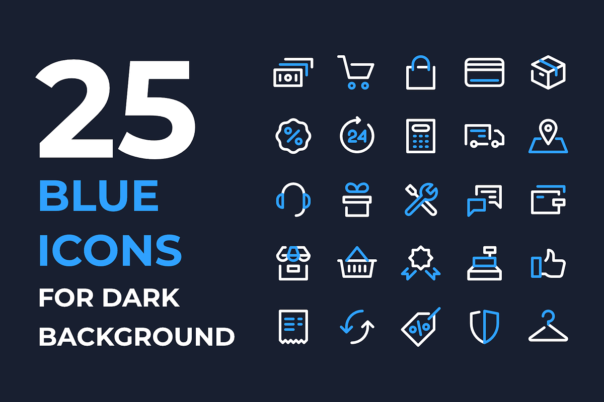 Shopping Icons, an Outline Icon by Ruslan Babkin (Photo 9 of 12)