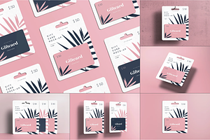 Gift Card Mock-up, a Merchandise Mockup by BLISS DESIGN