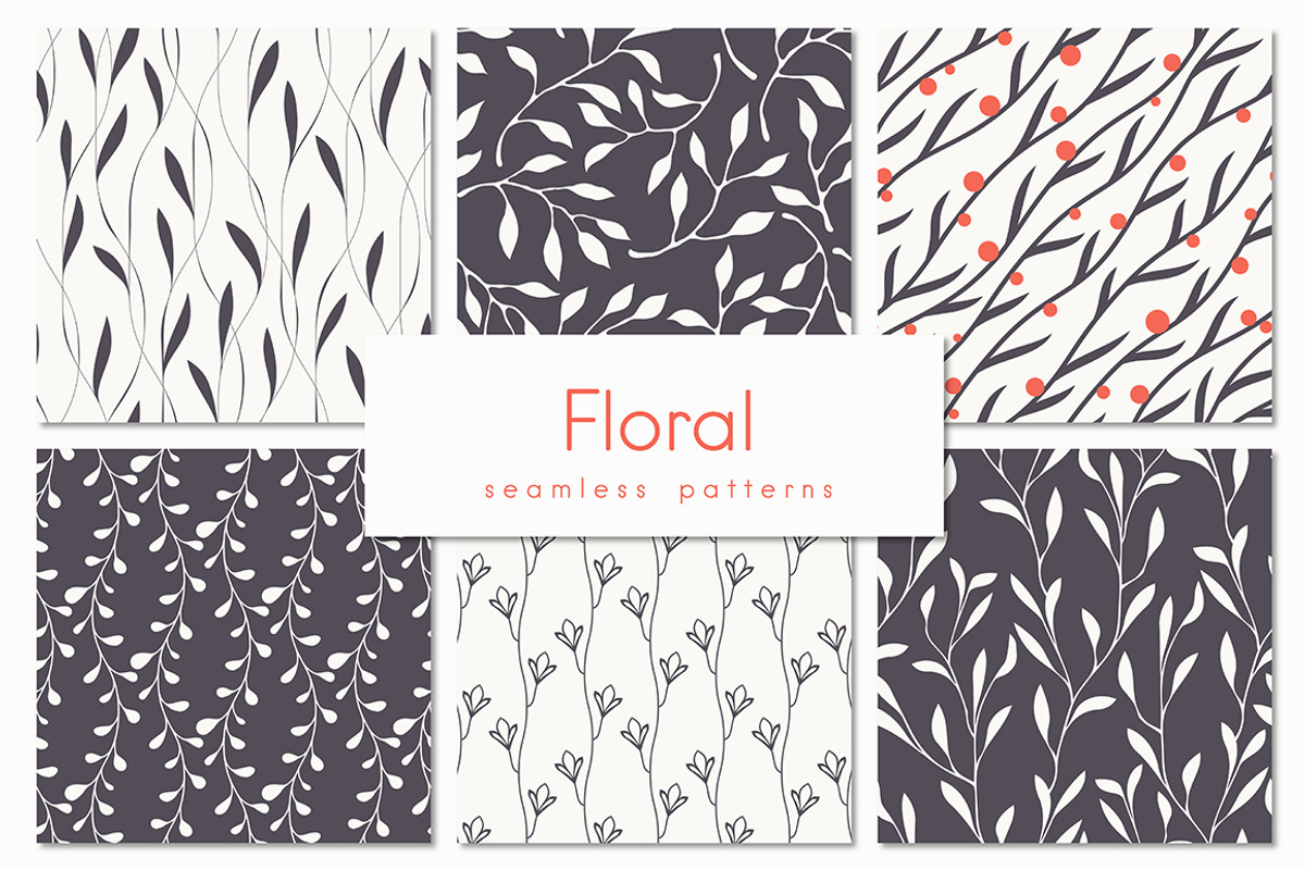 Floral Seamless Patterns Set, a Pattern Graphic by Curly_Pat (Photo 1 of 5)