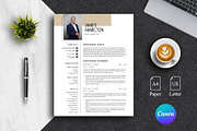 Clean Canva CV Template Pack | Canva, a Resume Template by Lux Resume (Thumbnail 1 of 8)