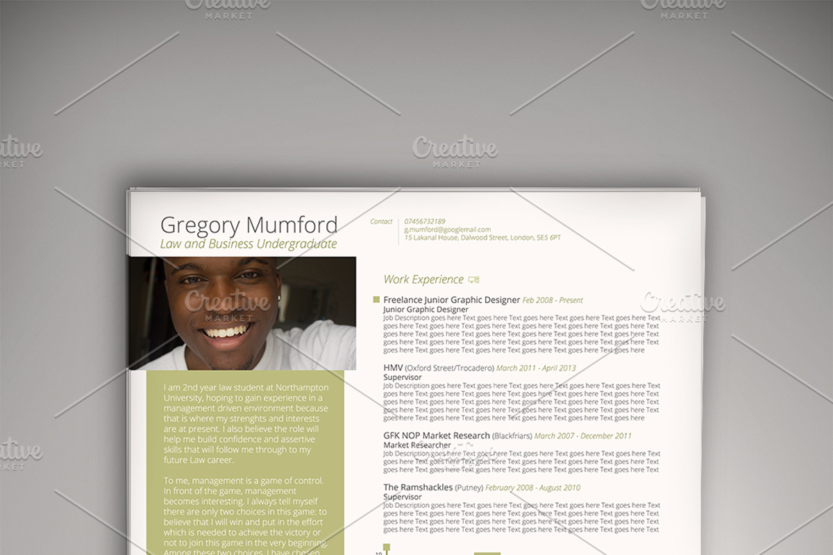 The Executive CV + Cover Letter, a Resume Template by Valeur Design (Photo 1 of 6)
