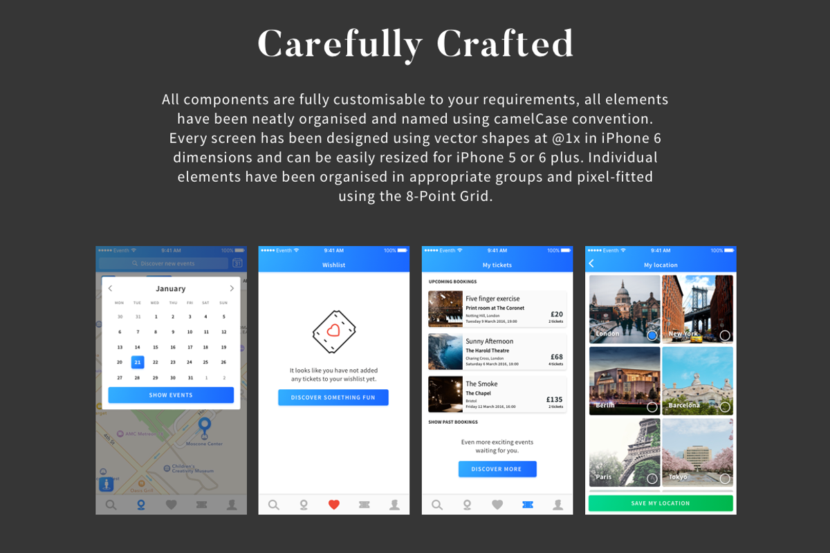 Eventh - iOS UI kit, an UI Kit Template by kam1l (Photo 3 of 4)