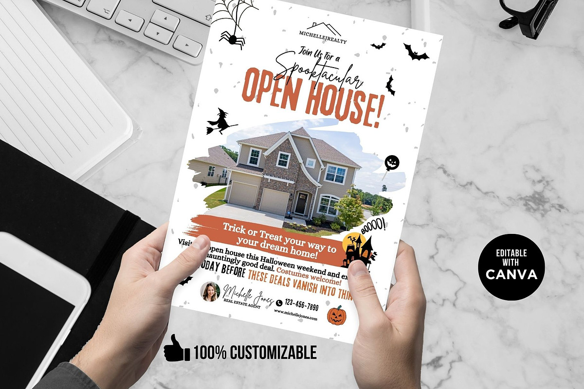 Halloween Real Estate Flyer Bundle preview 2
