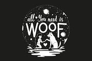 Woof you dog poster set, an Animal Illustration by JULYMILKS (Thumbnail 3 of 3)