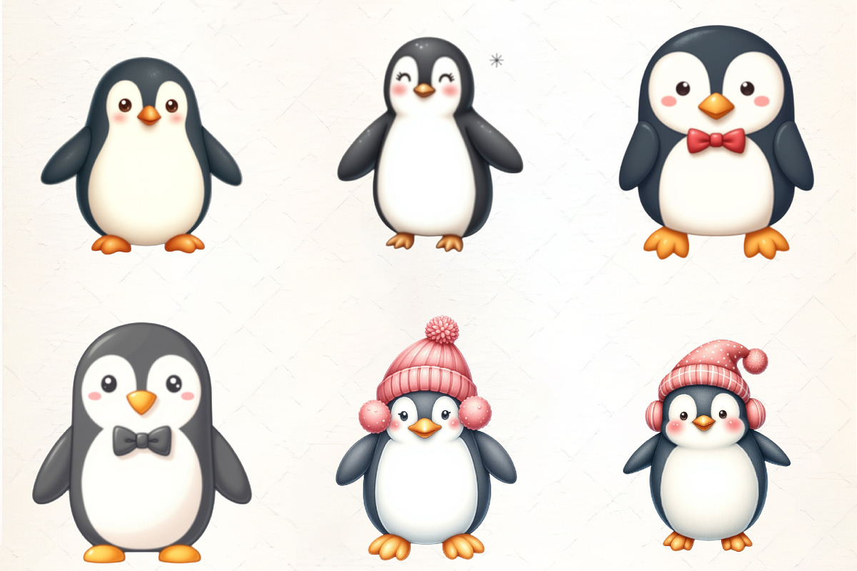 Cute Penguin Sublimation Clipart, an Illustration by CrexoraLab (Photo 1 of 5)