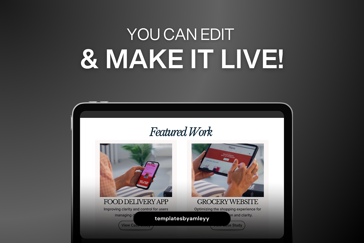 Simple UX Designer Website Portfolio, a Websites & App Template by Elegant_Studio44 (Photo 2 of 5)