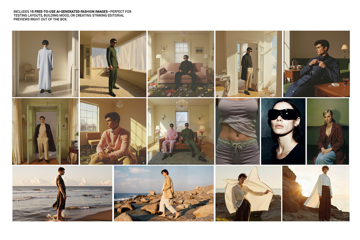 Fashion Magazine Spread, 3 Formats, a Mockup by ReAffirm (Photo 13 of 13)