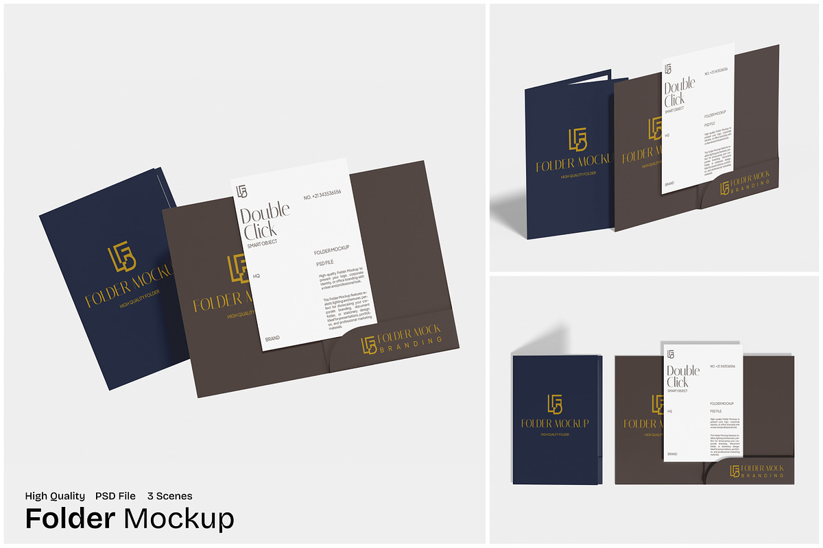 Folder Mockup, a Books & Magazine Mockup by Unerispace (Photo 1 of 5)