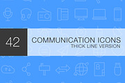 Communication thick line icon set, an Outline Icon by Woo Graphics (Thumbnail 1 of 3)
