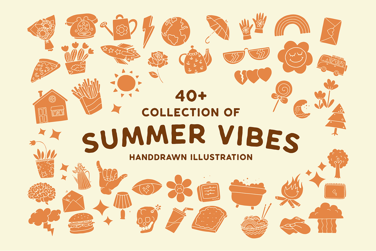 40+ Summer Vibes Illustration Bundle, an Illustration by SHAKA (Photo 1 of 5)