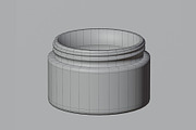 Cream jar 3d model 03, an Object 3D Model by fahad121 (Thumbnail 5 of 6)