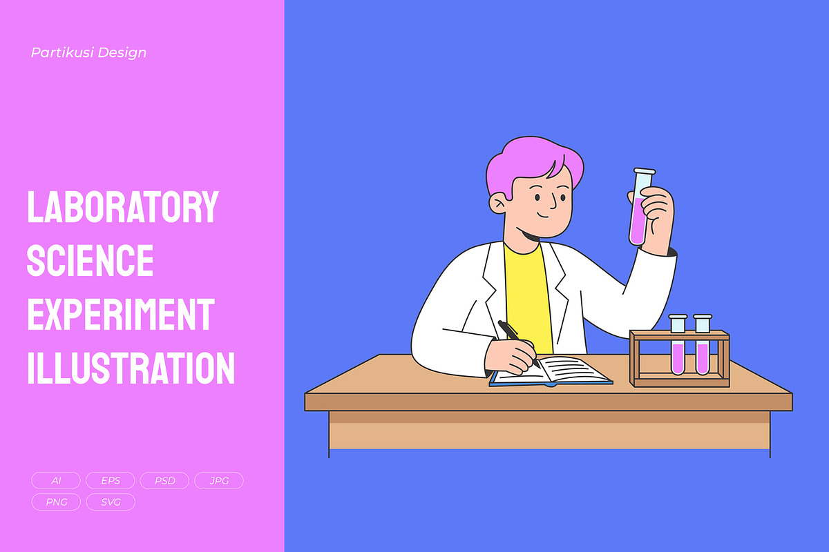 Laboratory Science Experiment, a Person Illustration by Partikusi Design (Photo 1 of 3)