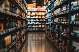 Fully stocked grocery store aisle sh, a Photo by Iftikhar Alam