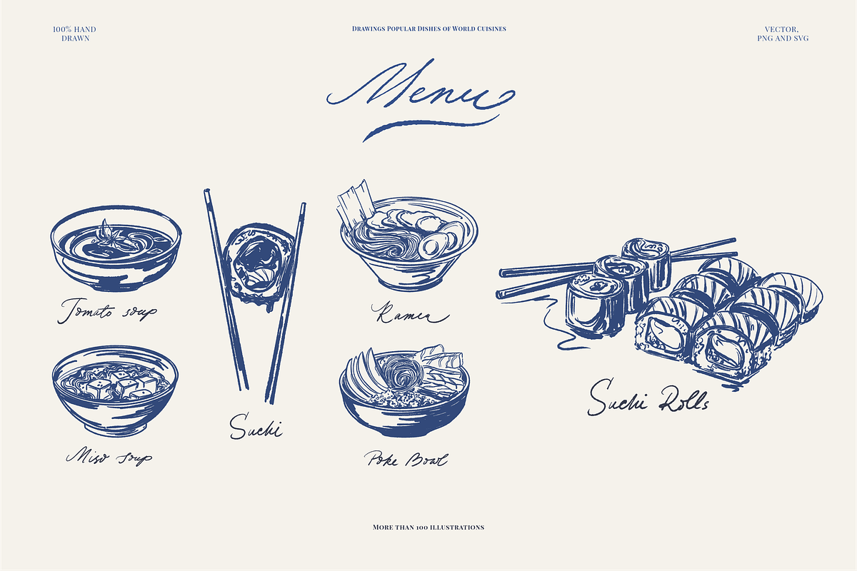 Hand Drawn Food & Menu Illustration, a Food Illustration by Summer Nightingale Art (Photo 6 of 16)