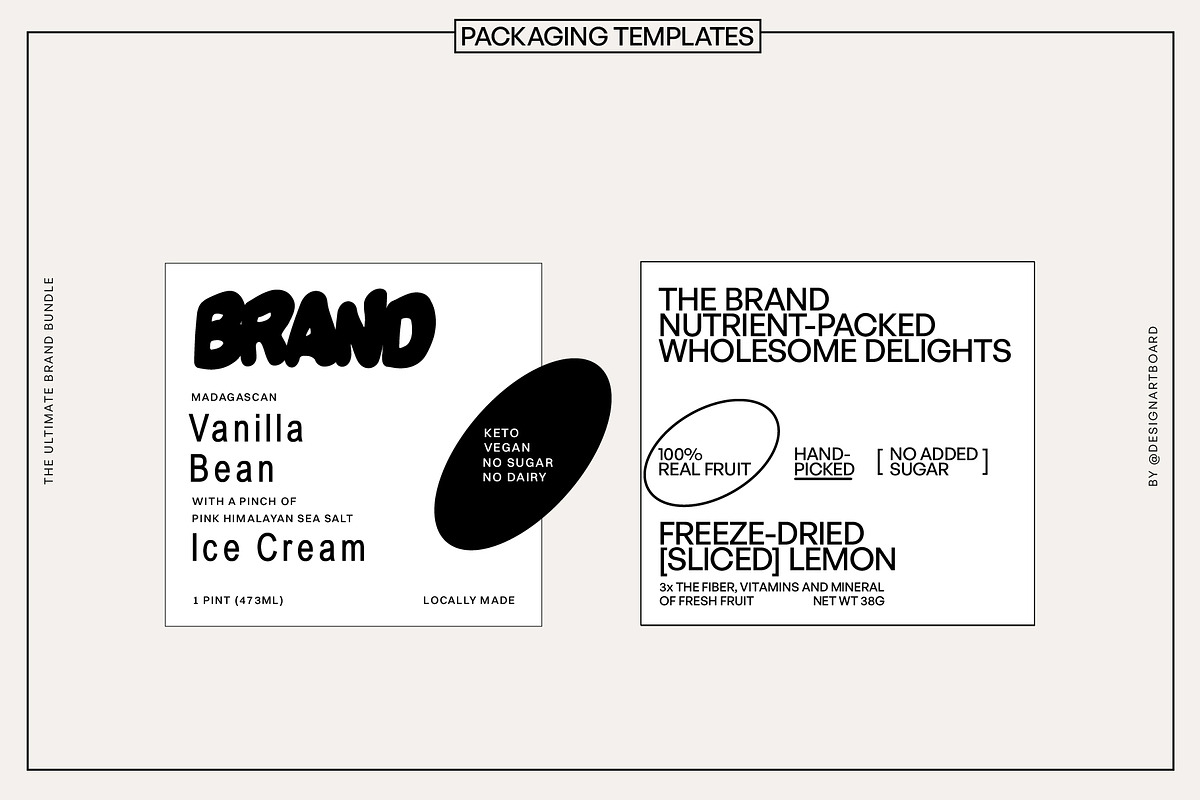 300+ Super Pack Brand Kit Vol 1-4, a Branding & Logo Template by @designartboard (Photo 12 of 41)
