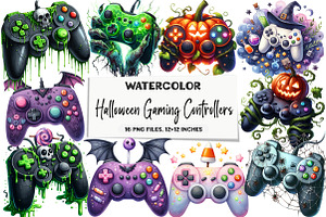 Halloween Gaming Controllers Sublima, an Illustration by DreamArtGraphic