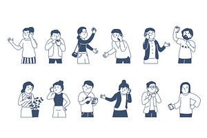 People using smartphones. Different, a Person Illustration by LadadikArt